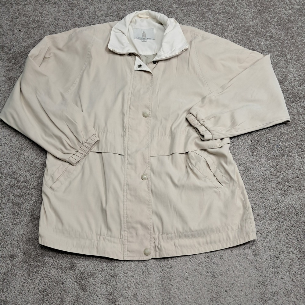 London Fog Mens Tan Beige Lightweight Zip Front Jacket Size Large LR 6681